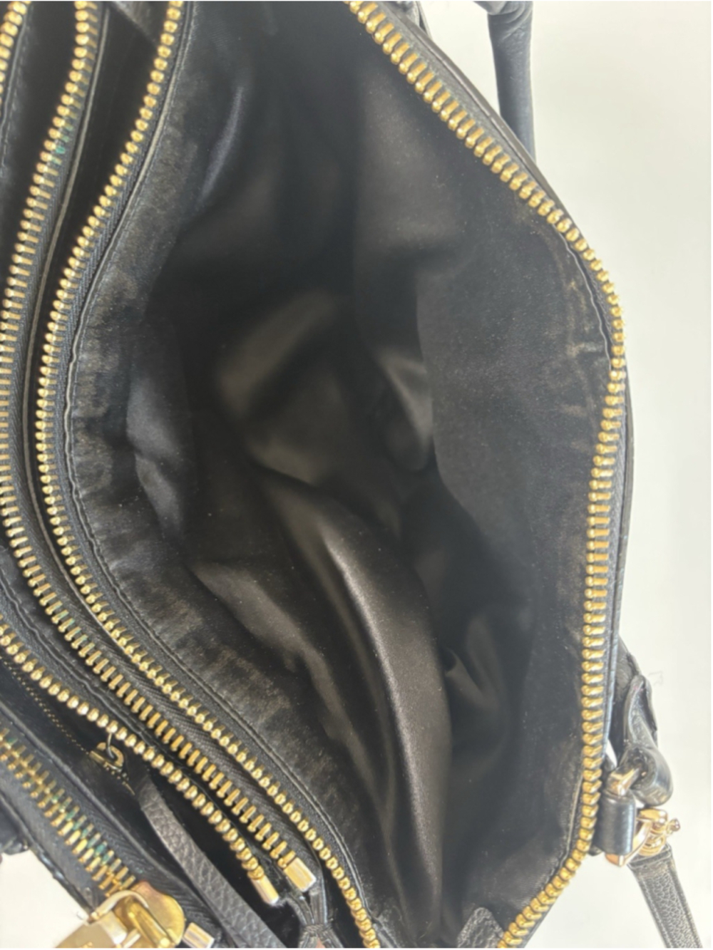 Coach Borough Leather shoulder Bag Black pebbled Leather large Tote Purse - Picture 7 of 14